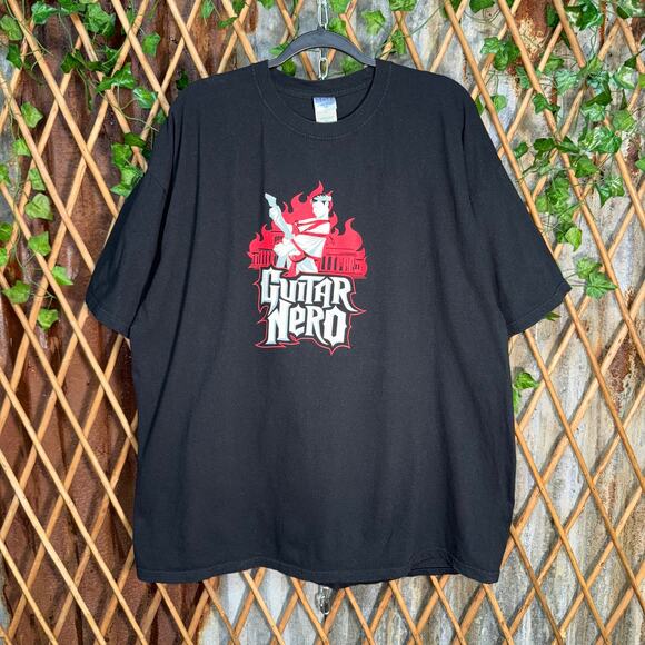 Vintage Y2K guitar hero parody video game promo 00s t-shirt - Picture 1 of 4